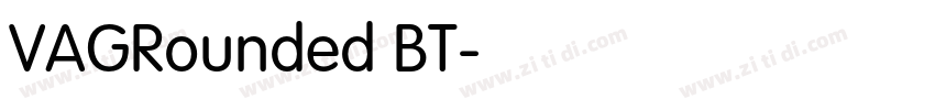 VAGRounded BT字体转换